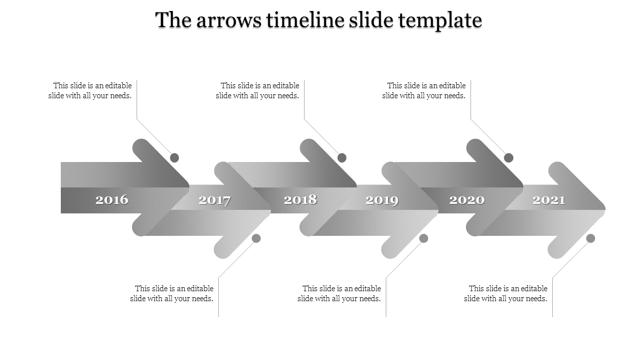 Our Predesigned Timeline Slide Template In Grey Color Slide